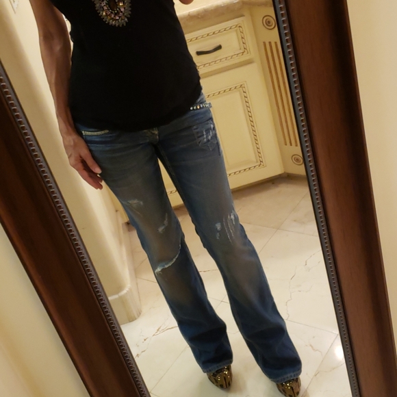 Taverniti So Jeans distressed flared leg, Sz 25 - Picture 2 of 16